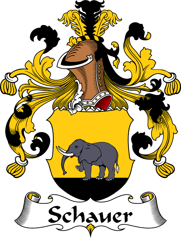 Schauer Coat of Arms with Elephant